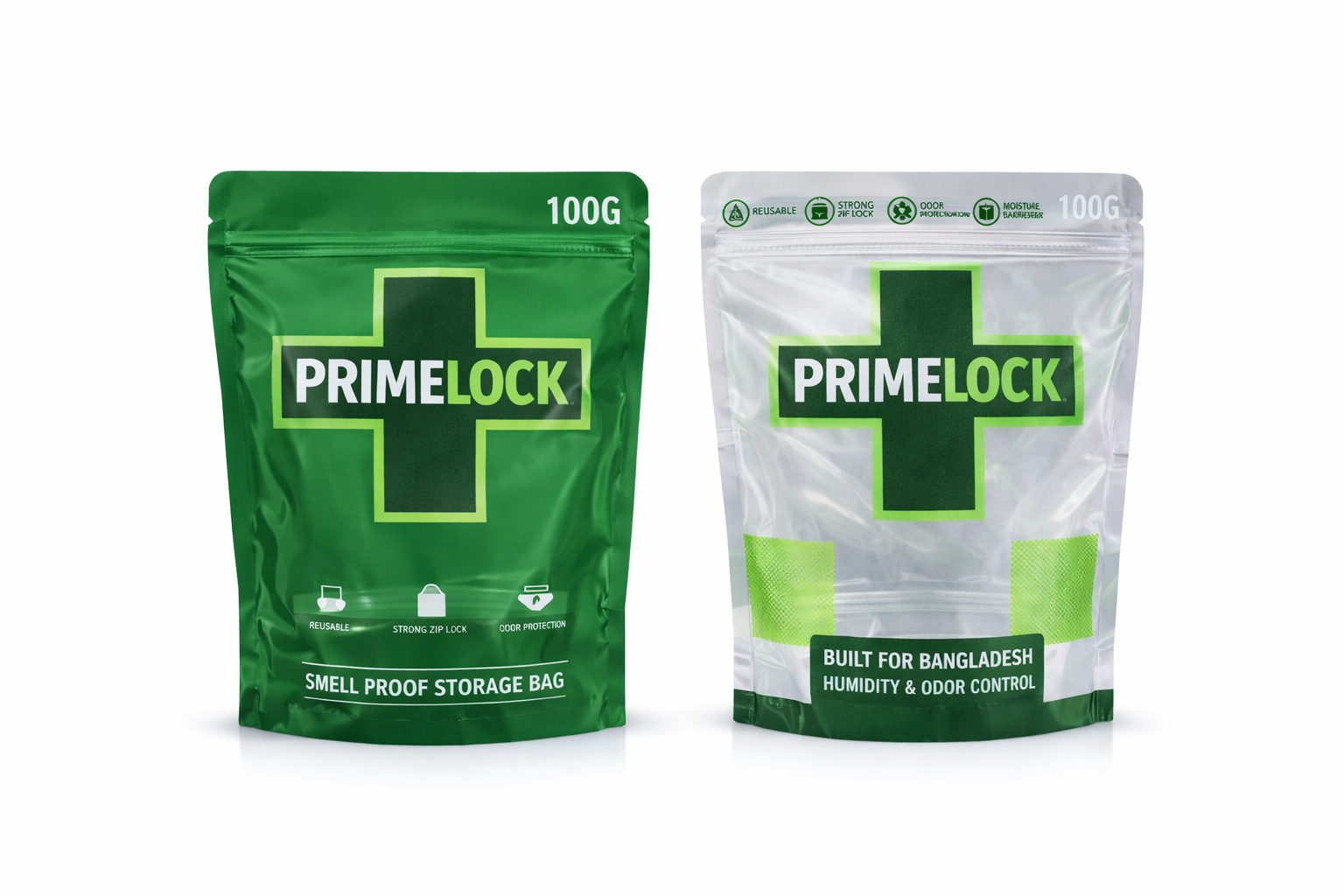 PrimeLock 100 GRAM Smell Proof Storage Bags | 100 Pack | Free Shipping product image